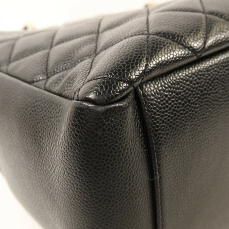 CHANEL 牛皮皮革GST Grand Shopping Tote Bag銀扣鏈帶肩背袋-7