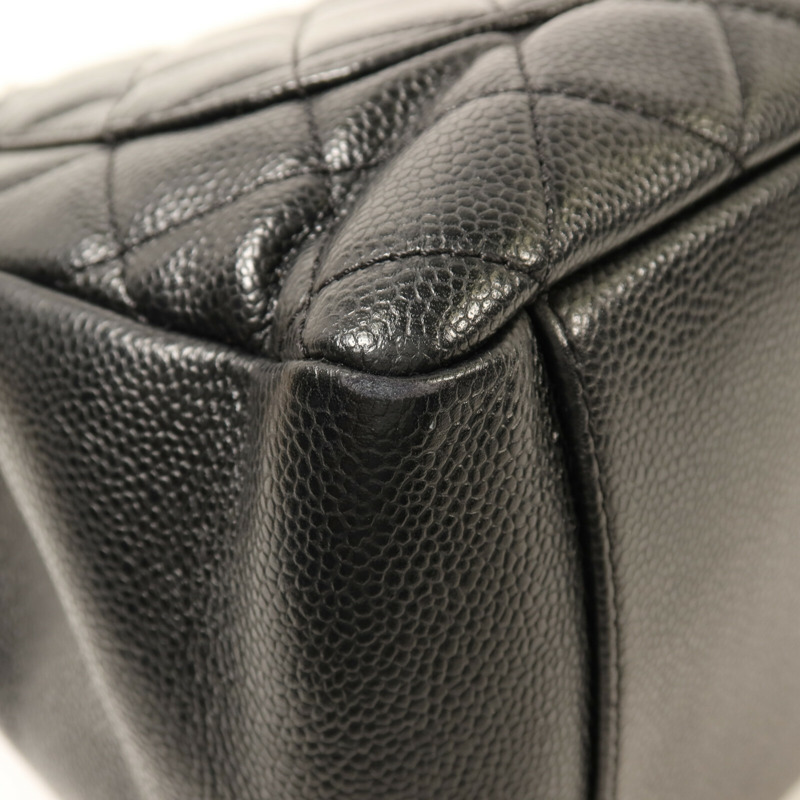 CHANEL 牛皮皮革GST Grand Shopping Tote Bag銀扣鏈帶肩背袋-9