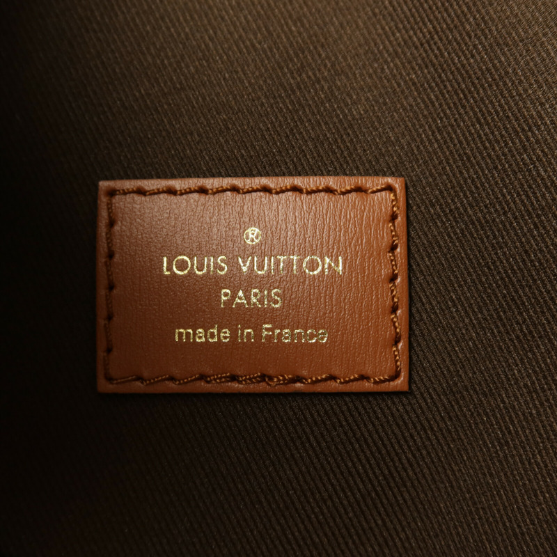LOUIS VUITTON Monogram Reverse Loop Hobo金扣手挽肩背兩用袋棕色-5
