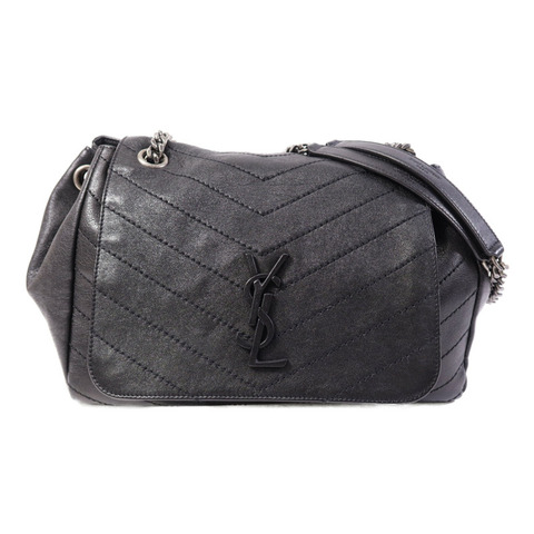 SAINT LAURENT 牛皮皮革Nolita銀扣鏈帶肩背袋