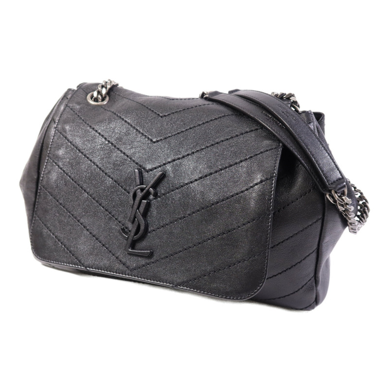 SAINT LAURENT 牛皮皮革Nolita銀扣鏈帶肩背袋-2