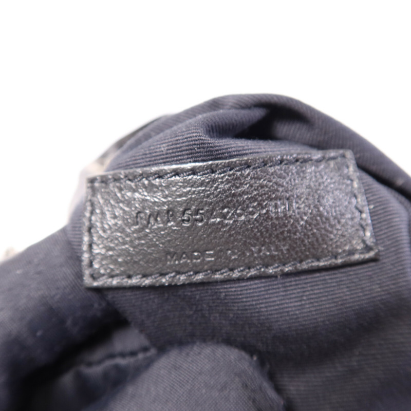 SAINT LAURENT 牛皮皮革Nolita銀扣鏈帶肩背袋-7