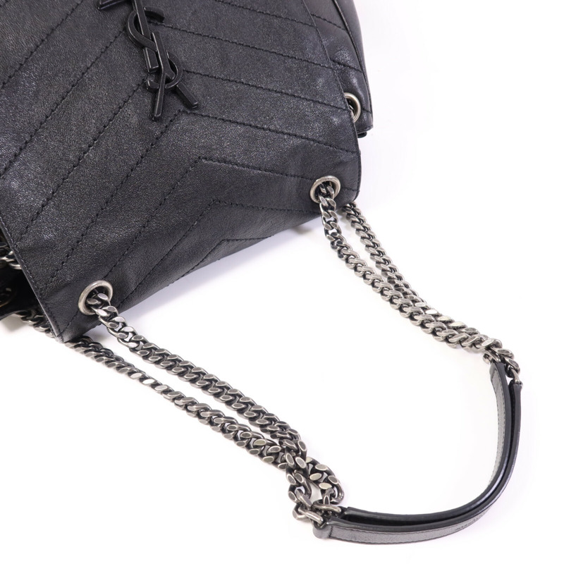 SAINT LAURENT 牛皮皮革Nolita銀扣鏈帶肩背袋-8