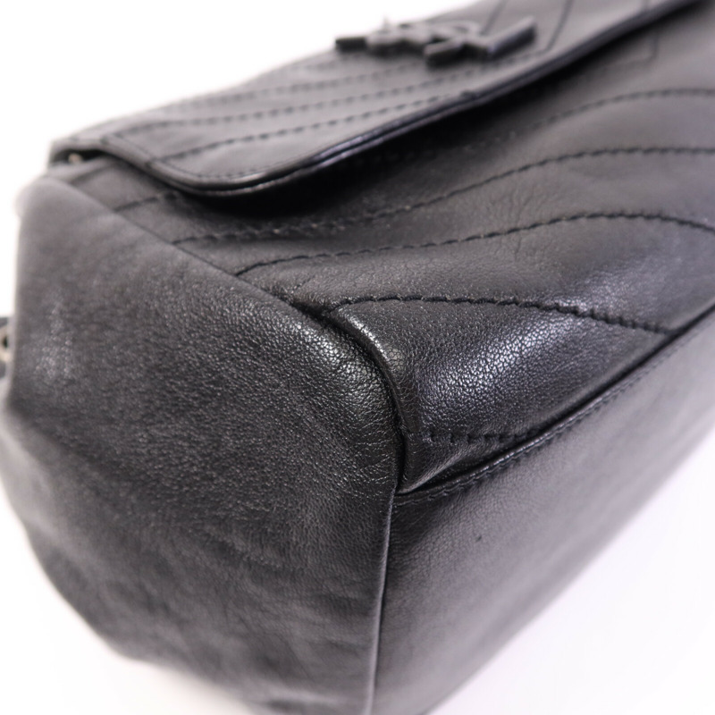 SAINT LAURENT 牛皮皮革Nolita銀扣鏈帶肩背袋-10