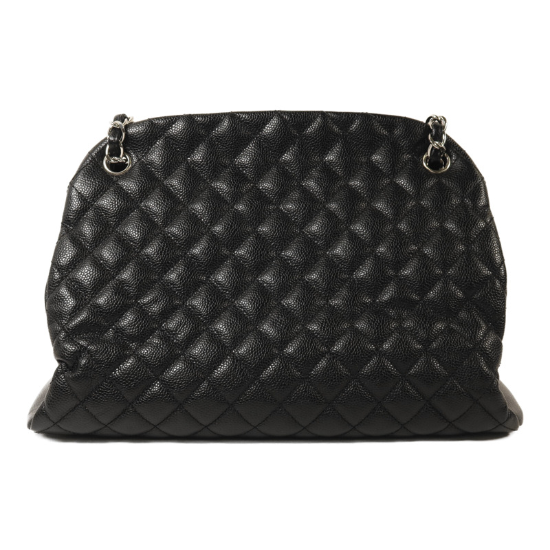 CHANEL 牛皮皮革Chain Shoulder銀扣鏈帶肩背袋-1