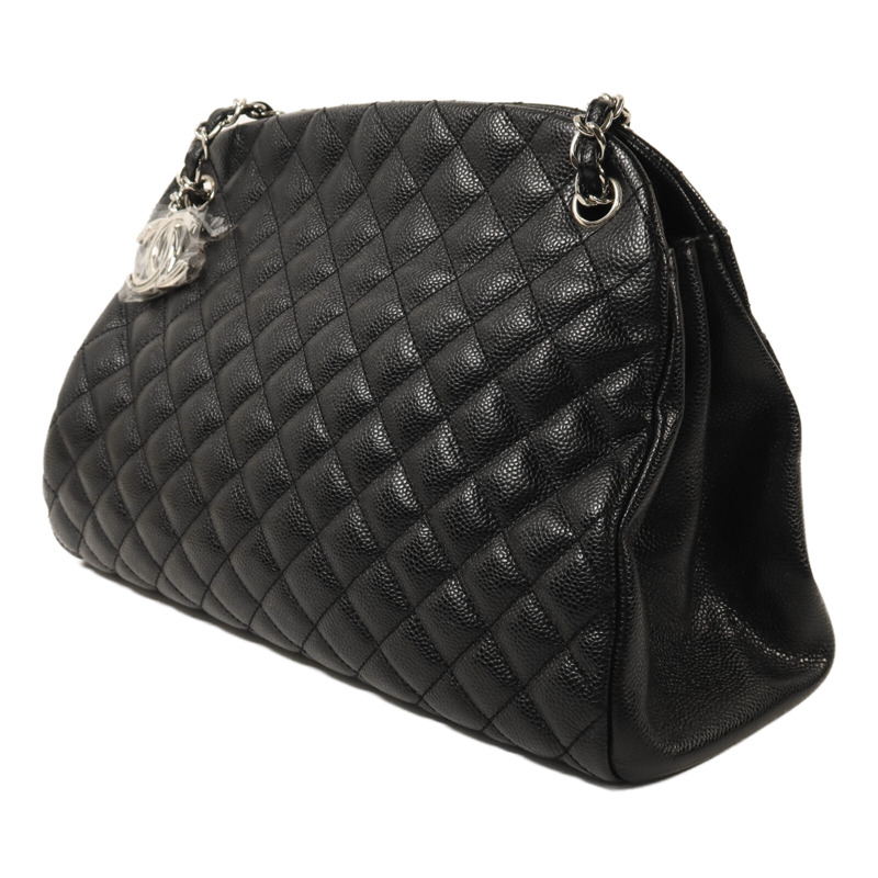 CHANEL 牛皮皮革Chain Shoulder銀扣鏈帶肩背袋-2