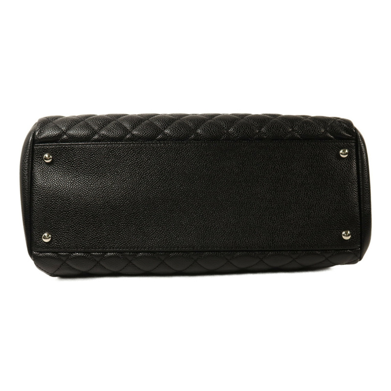 CHANEL 牛皮皮革Chain Shoulder銀扣鏈帶肩背袋-3