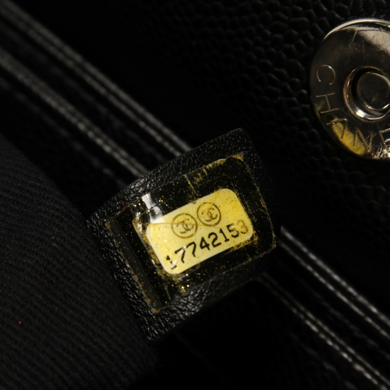 CHANEL 牛皮皮革Chain Shoulder銀扣鏈帶肩背袋-6