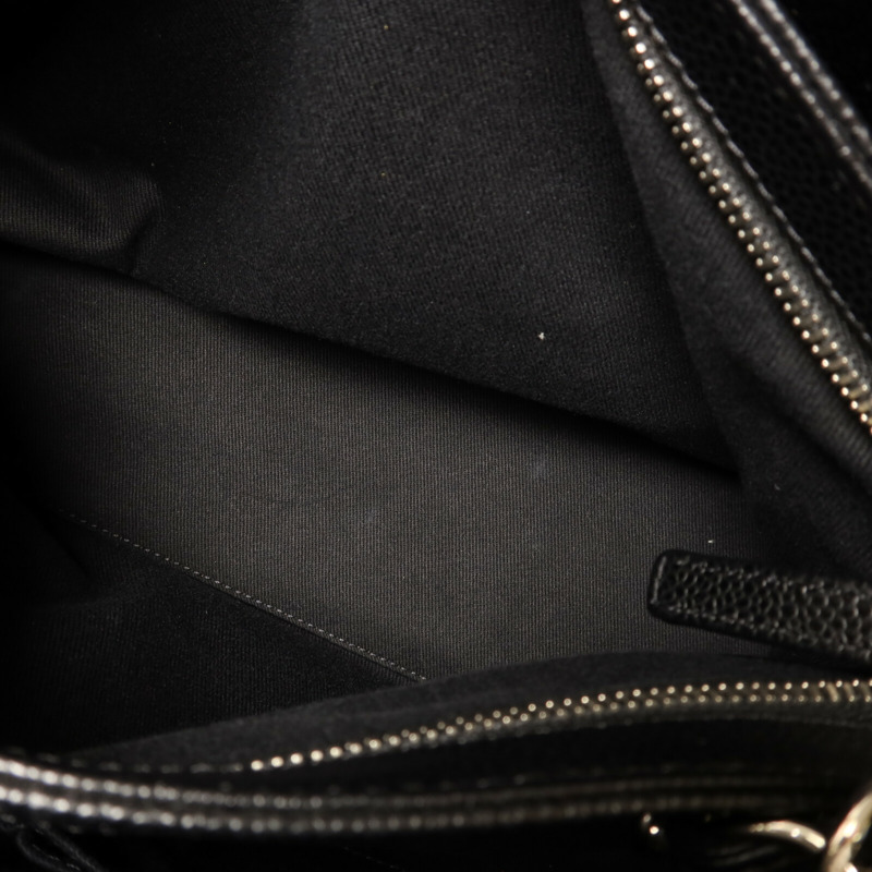 CHANEL 牛皮皮革Chain Shoulder銀扣鏈帶肩背袋-14