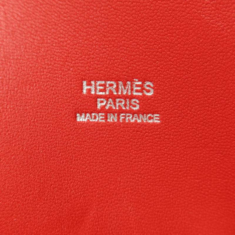 HERMES Epsom皮革Bolide 27銀扣手挽肩背兩用袋Rouge Casaque-5