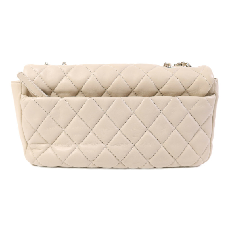 CHANEL 牛皮皮革CoCo Rain Flap銀扣鏈帶肩背袋-1