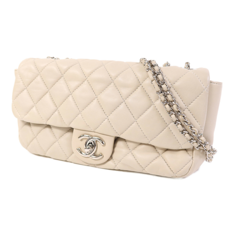 CHANEL 牛皮皮革CoCo Rain Flap銀扣鏈帶肩背袋-2