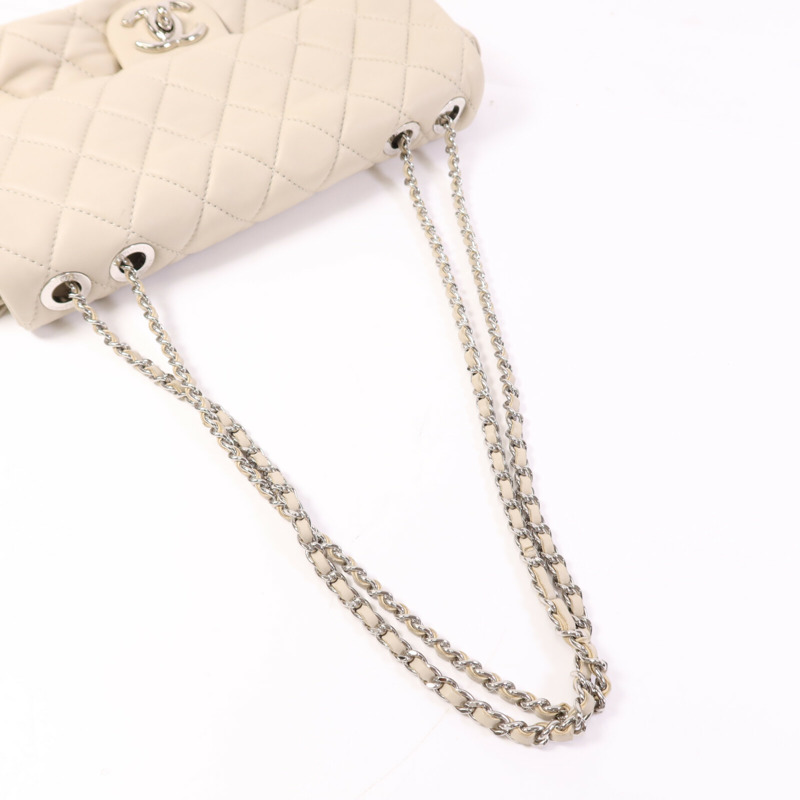 CHANEL 牛皮皮革CoCo Rain Flap銀扣鏈帶肩背袋-7