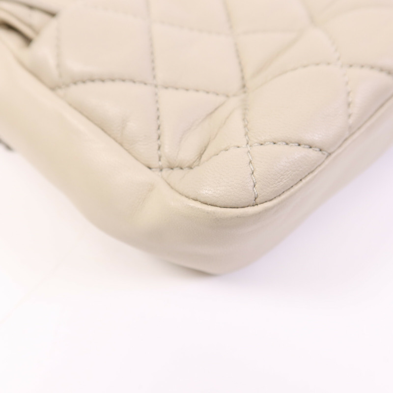 CHANEL 牛皮皮革CoCo Rain Flap銀扣鏈帶肩背袋-9