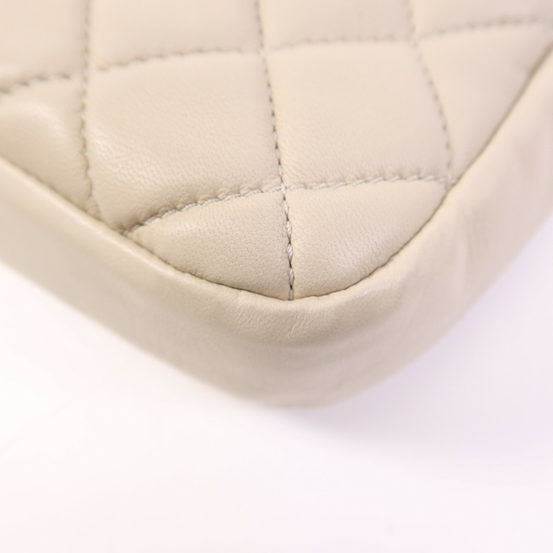 CHANEL 牛皮皮革CoCo Rain Flap銀扣鏈帶肩背袋-12