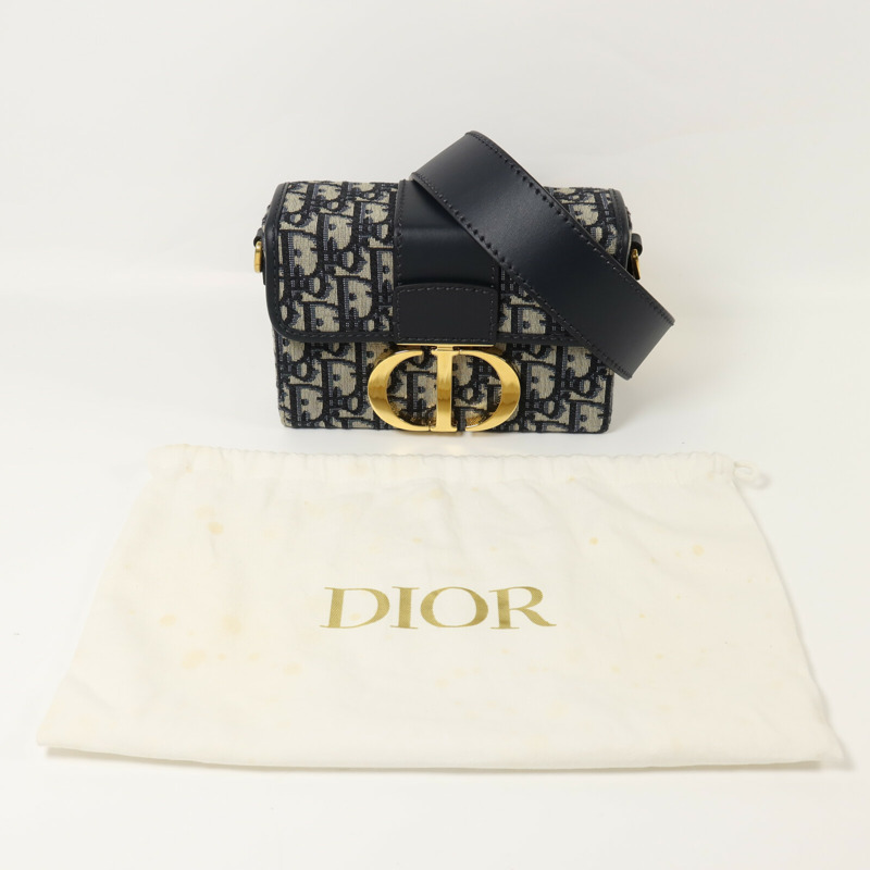 Dior 帆布Montaigne 30 Mini金扣肩背袋-8