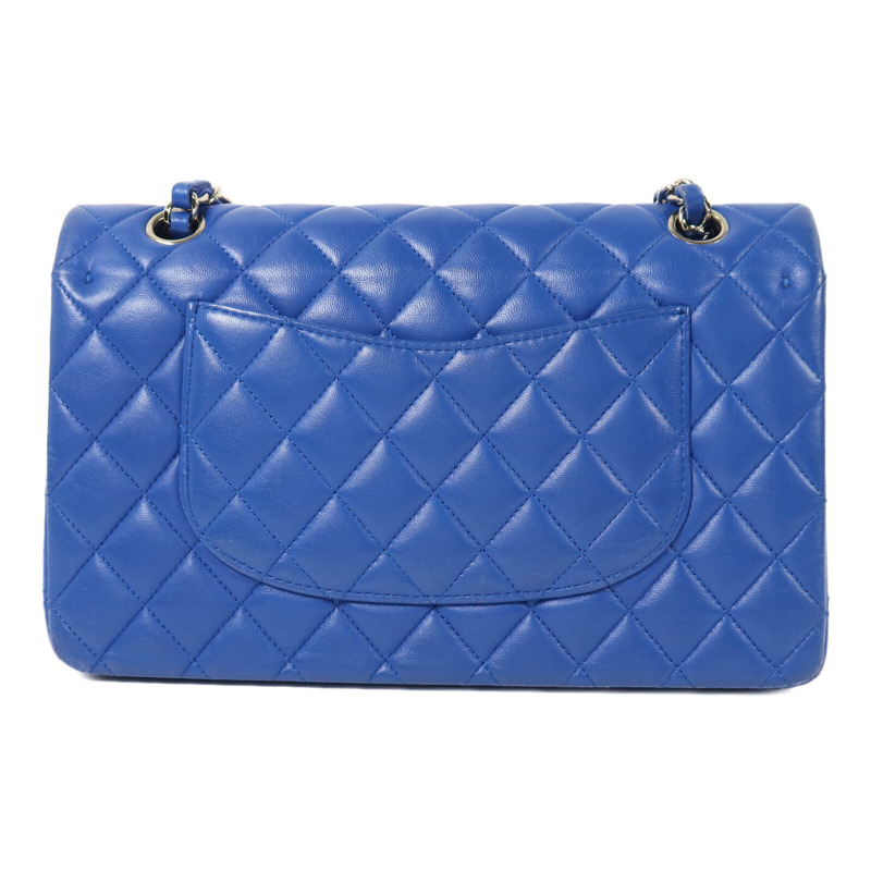 CHANEL 羊皮皮革Classic 25銀扣鏈帶肩背袋-1