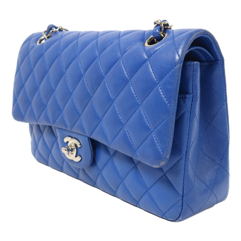 CHANEL 羊皮皮革Classic 25銀扣鏈帶肩背袋-2