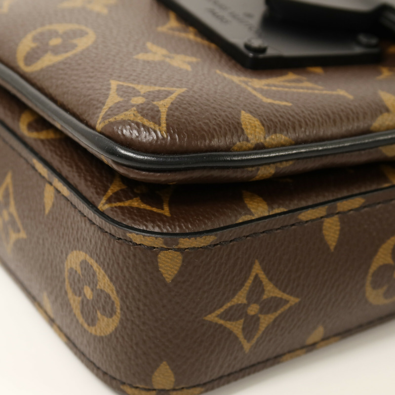 LOUIS VUITTON Monogram Macassar S-Lock肩背袋-9