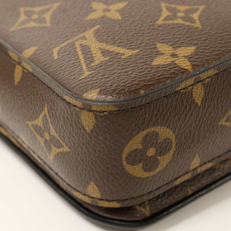 LOUIS VUITTON Monogram Macassar S-Lock肩背袋-10
