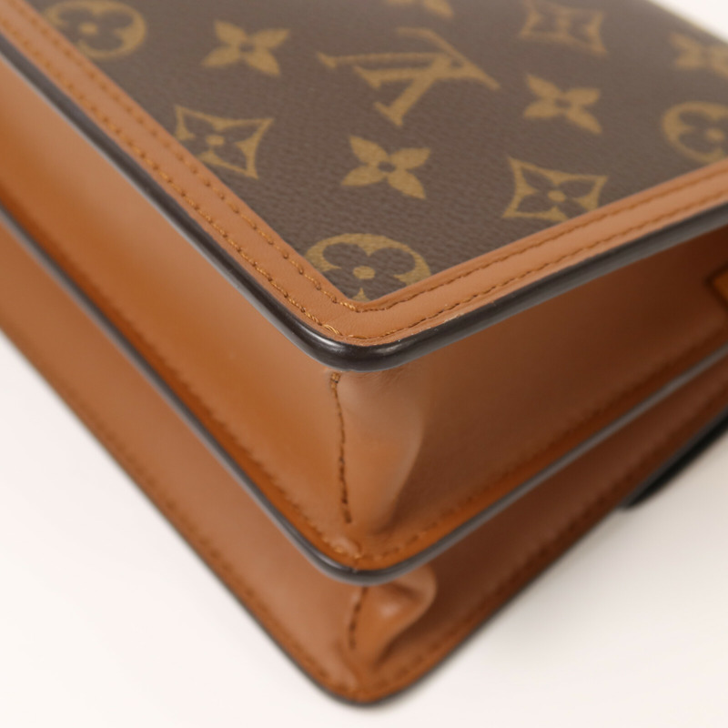 LOUIS VUITTON Monogram Reverse Mini Dauphine金扣肩背袋-12