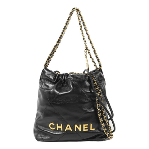 CHANEL 牛皮皮革Chanel 22 Mini金扣鏈帶肩背袋