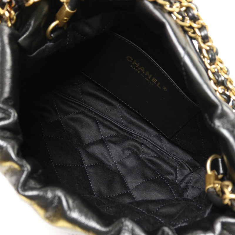 CHANEL 牛皮皮革Chanel 22 Mini金扣鏈帶肩背袋-4