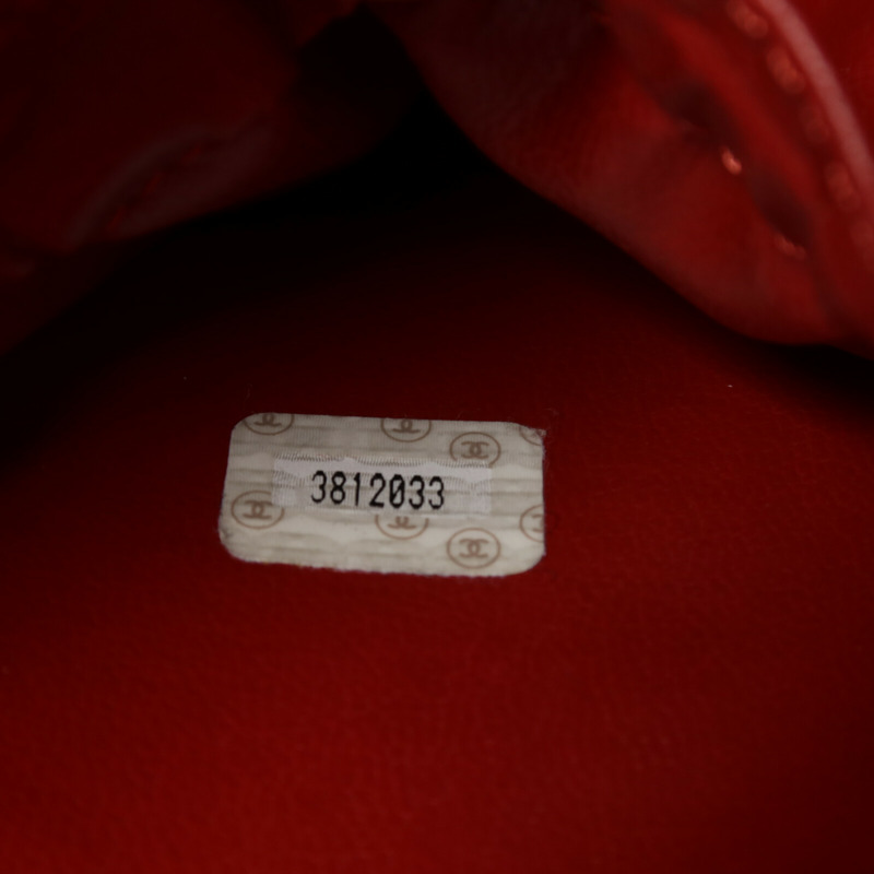 CHANEL 牛皮皮革Vanity Bag金扣鏈帶手挽肩背兩用袋-6