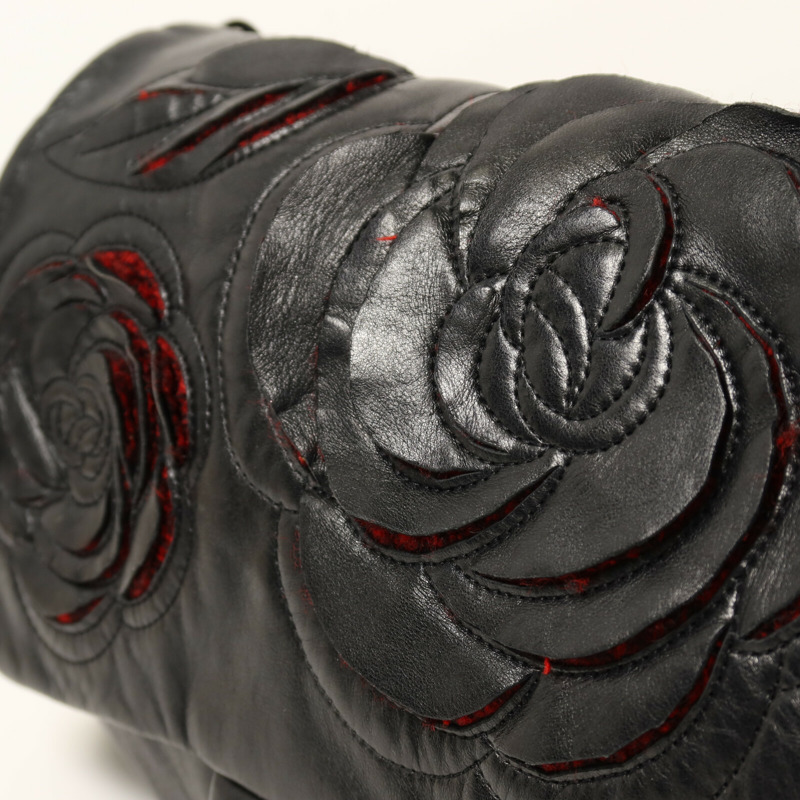 CHANEL 羊皮皮革Chain Shoulder銀扣鏈帶肩背袋-13