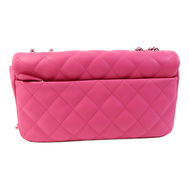 CHANEL 塑料/牛皮皮革Chain Shoulder Bag銀扣鏈帶肩背袋-1