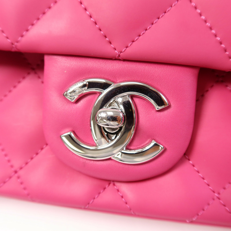 CHANEL 塑料/牛皮皮革Chain Shoulder Bag銀扣鏈帶肩背袋-5