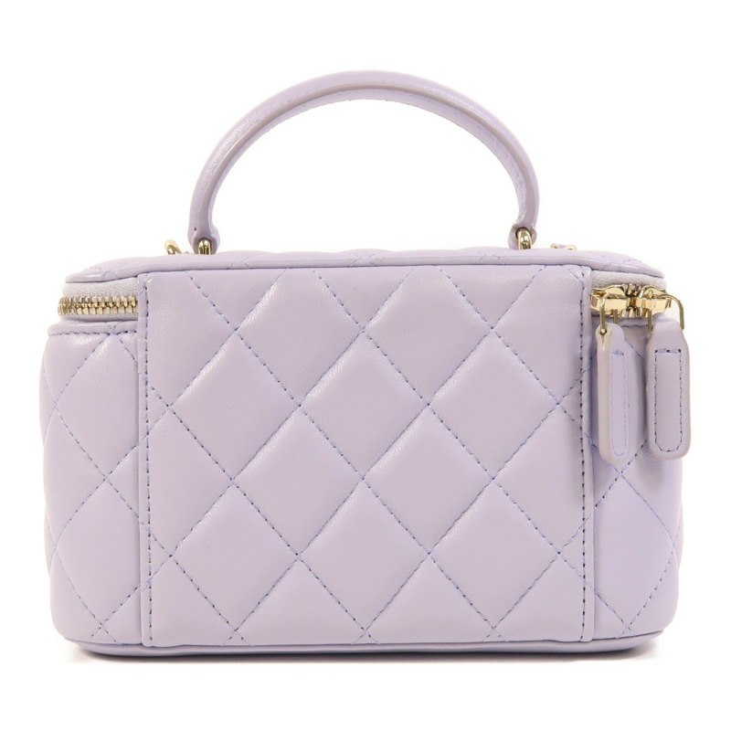 CHANEL 羊皮皮革Vanity Case金扣手挽肩背兩用袋-1