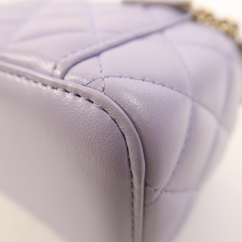 CHANEL 羊皮皮革Vanity Case金扣手挽肩背兩用袋-13