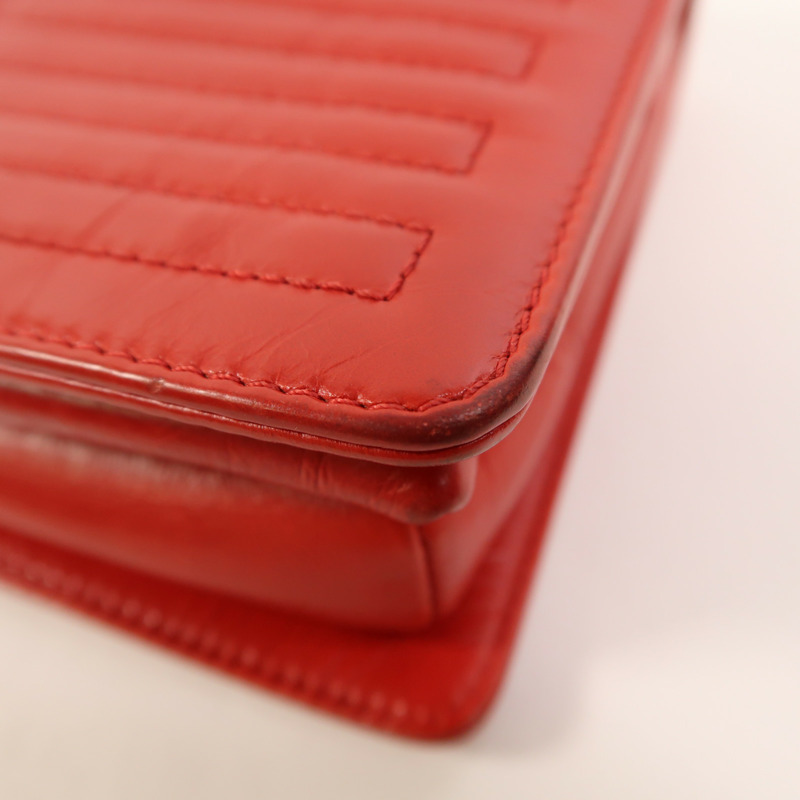 CHANEL 牛皮皮革Chain Shoulder鏈帶肩背袋-13