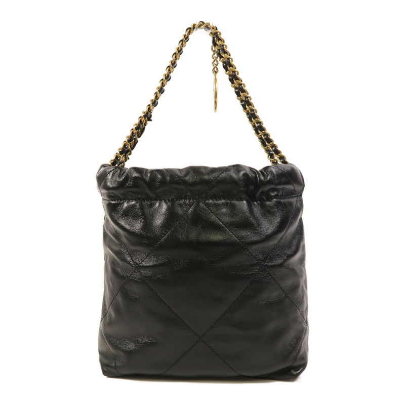 CHANEL 牛皮皮革Chanel 22 Mini金扣手挽肩背兩用袋-1