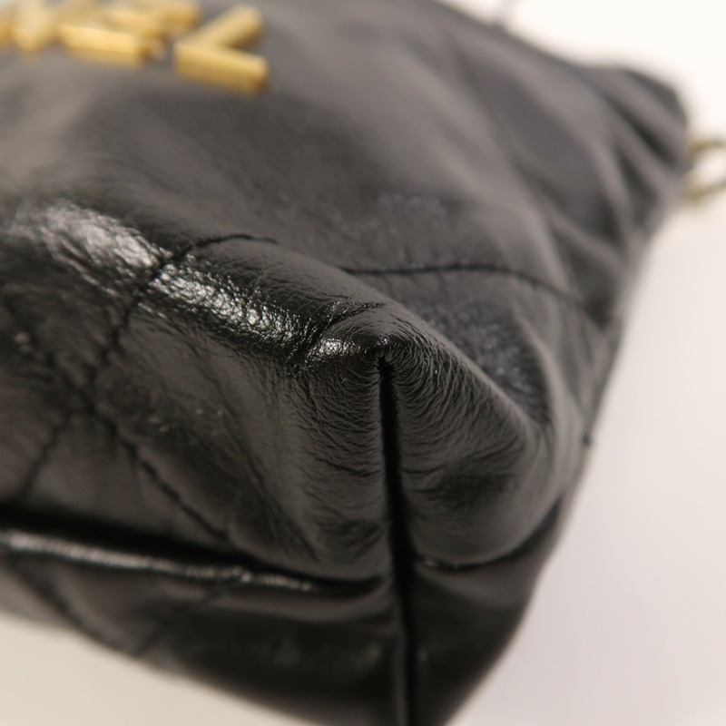 CHANEL 牛皮皮革Chanel 22 Mini金扣手挽肩背兩用袋-9