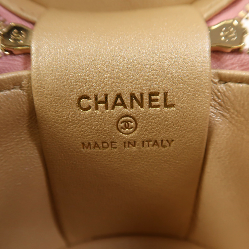 CHANEL 羊皮皮革Hand Bag金扣手挽袋-5