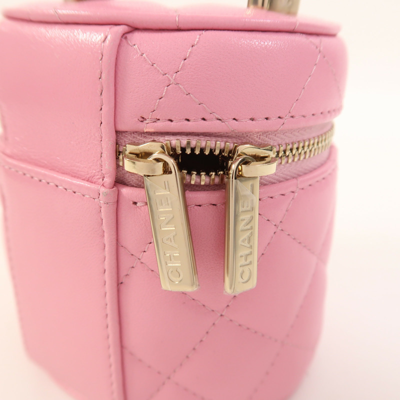 CHANEL 羊皮皮革Hand Bag金扣手挽袋-15