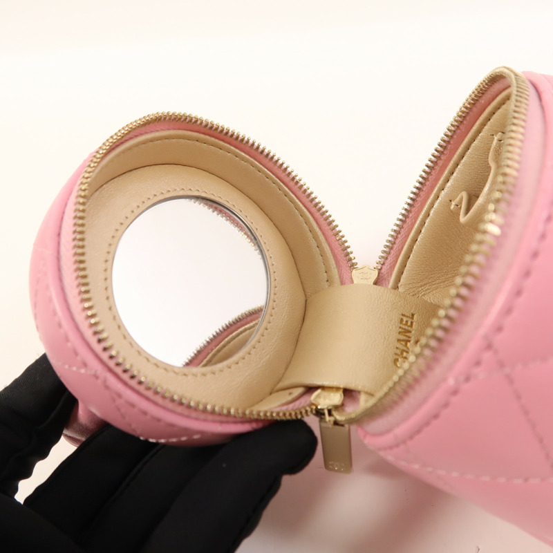 CHANEL 羊皮皮革Hand Bag金扣手挽袋-16