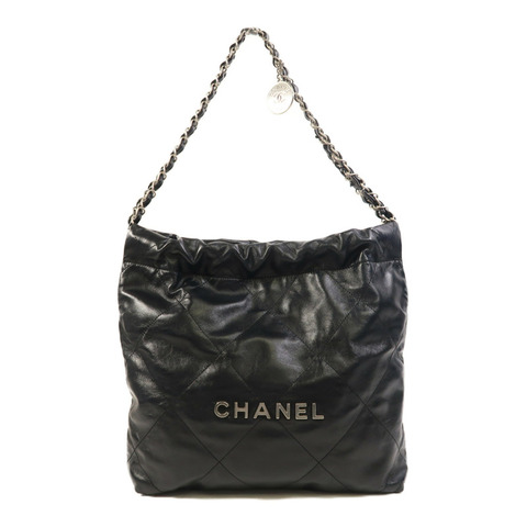 CHANEL 牛皮皮革Chanel 22 Small銀扣鏈帶肩背袋