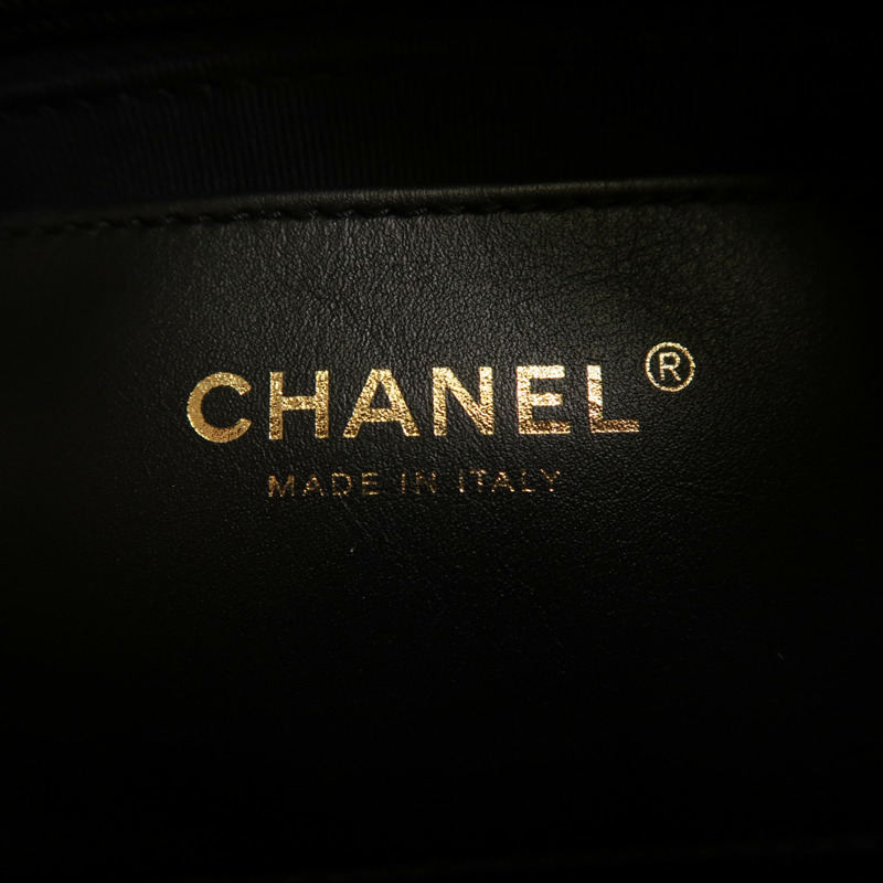 CHANEL 羊皮皮革25C Hobo金扣鏈帶肩背袋-5