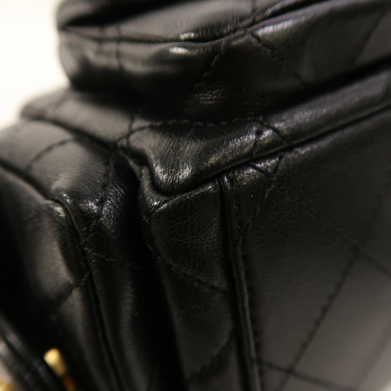 CHANEL 羊皮皮革25C Hobo金扣鏈帶肩背袋-10