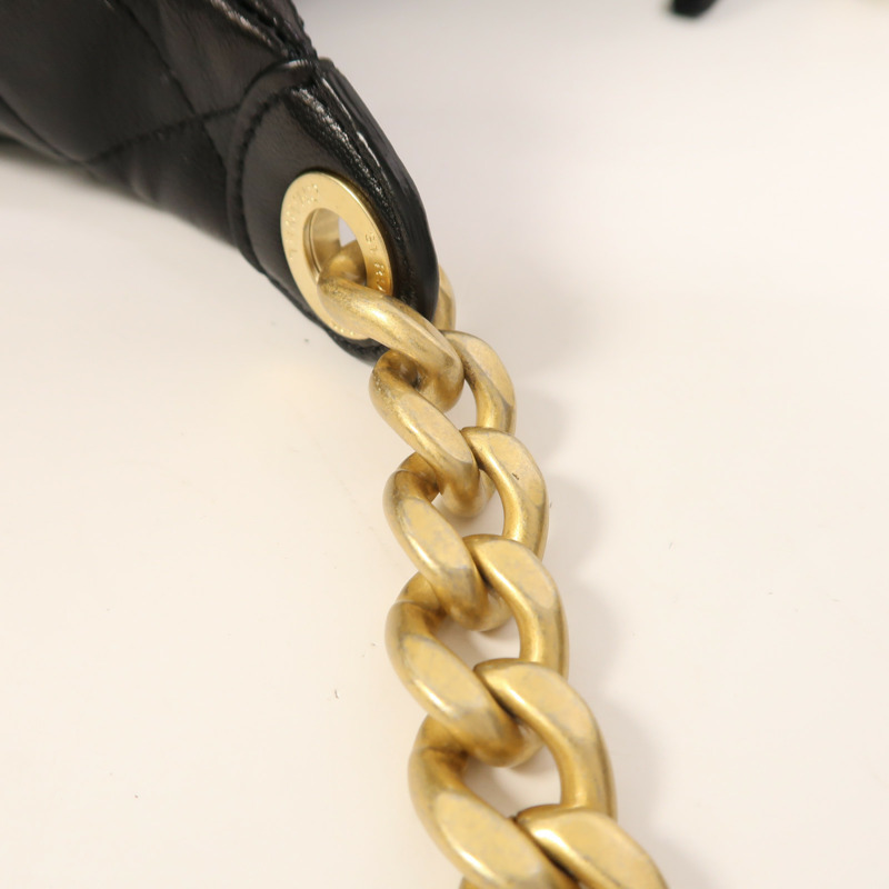 CHANEL 羊皮皮革25C Hobo金扣鏈帶肩背袋-14