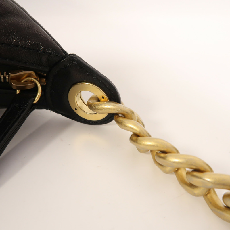 CHANEL 羊皮皮革25C Hobo金扣鏈帶肩背袋-15