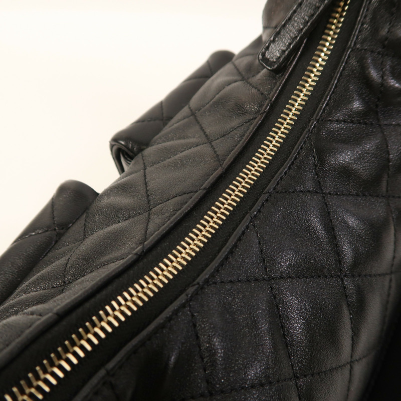 CHANEL 羊皮皮革25C Hobo金扣鏈帶肩背袋-16