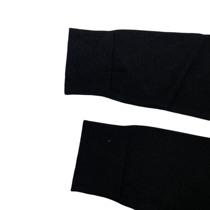 CHANEL 香奈兒 高領LOGO上衣 喀什米爾羊毛 黑色 42碼-3