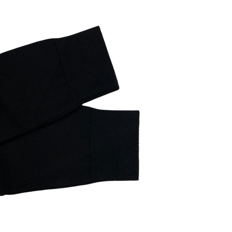 CHANEL 香奈兒 高領LOGO上衣 喀什米爾羊毛 黑色 42碼-4