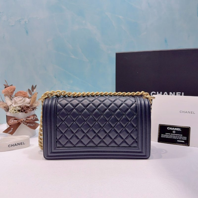 CHANEL 藍金羊皮 BOY 25-1