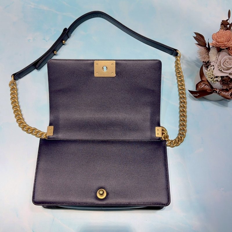 CHANEL 藍金羊皮 BOY 25-4