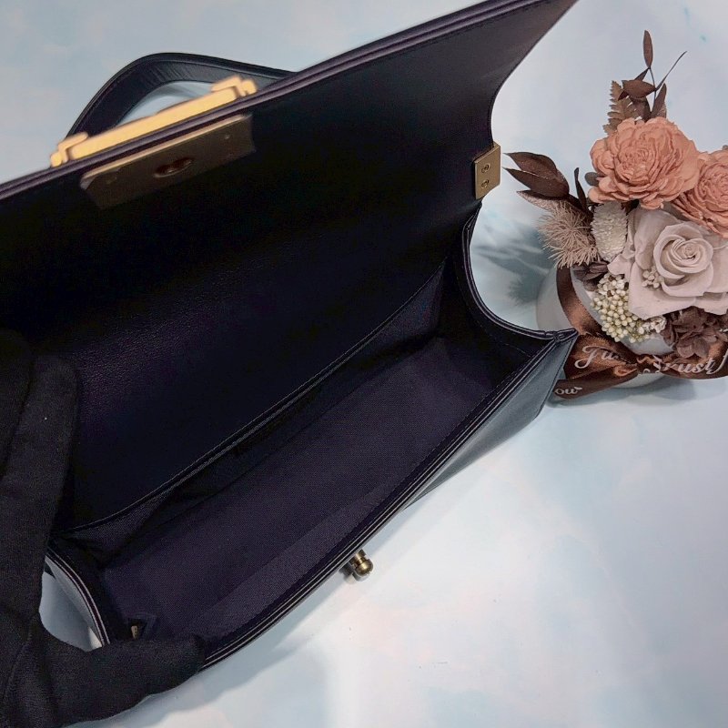 CHANEL 藍金羊皮 BOY 25-5